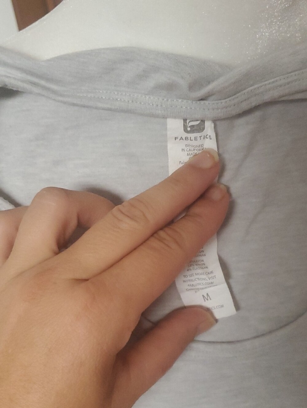Fabletics Light Gray Ruched Side Tank - Picture 2 of 6